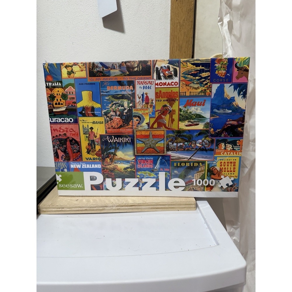 Seesaw Exotic Destinations 1000-piece jigsaw puzzle SEALED